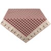 Clayre & Eef COL01 Скатерть 100x100 см красный бежевый хлопок бриллианты олени