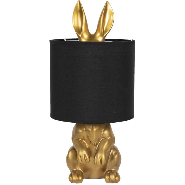 Clayre & Eef 6LMC0027 Прикроватная лампа Ø 20x42 см Пластик золотого цвета