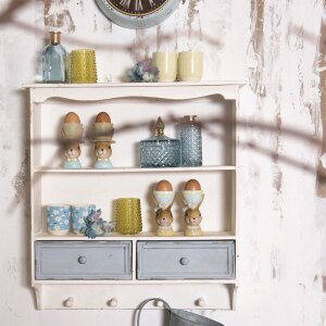 Настенная полка Clayre & Eef 56x13x60 см белая 5H0465