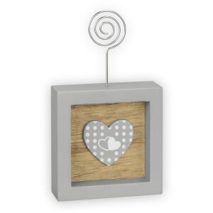 ZEP Foto-Clip Cecilia grau 7x12 cm Holzständer für Fotos