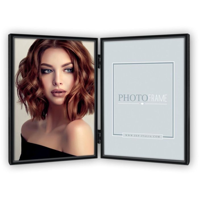 ZEP Metall Fotorahmen Silvia 2 Fotos 10x15 cm schwarz