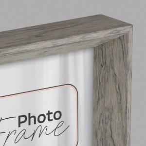 ZEP Dora Bilderrahmen 15x20 cm grau Holzoptik schmale Leiste Aufsteller Glas