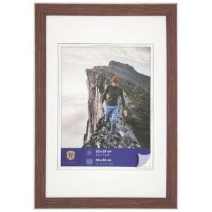 Henzo WPC Bilderrahmen Edge 10x15 cm bis 30x40 cm Holzoptik Normalglas