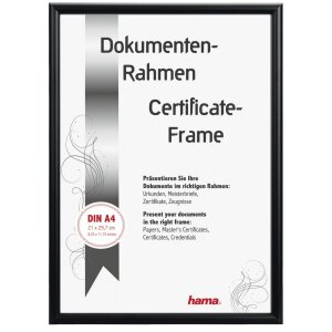 Алюминиевая рама Детройт 21x30 см черное обычное стекло