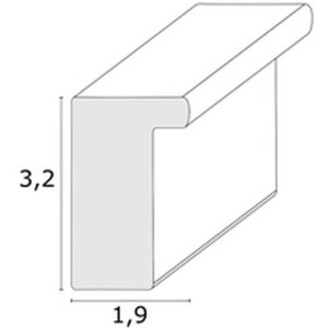 Deknudt S46V Leinwandbilderrahmen Silber Schwarz