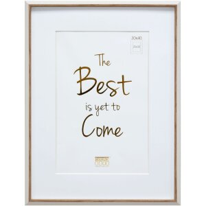 Deknudt Kunststoffrahmen S46WG Weiß Natur 10x15 cm bis 30x40 cm Passepartout