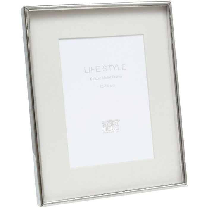 Deknudt Fotorahmen S57MP1 silber glänzend 10x15 13x18 mit Passepartout