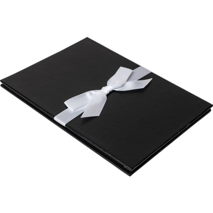HNFD Leporello Lona черный 12 фотографий 15x20 см белые страницы декоративный бант