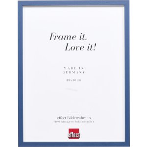 Effect Holzrahmen Profil 35 blau 10x10 cm mit Normalglas...