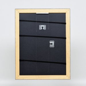 Effect Holzrahmen Profil 94 silber 10x10 cm mit Antireflexglas