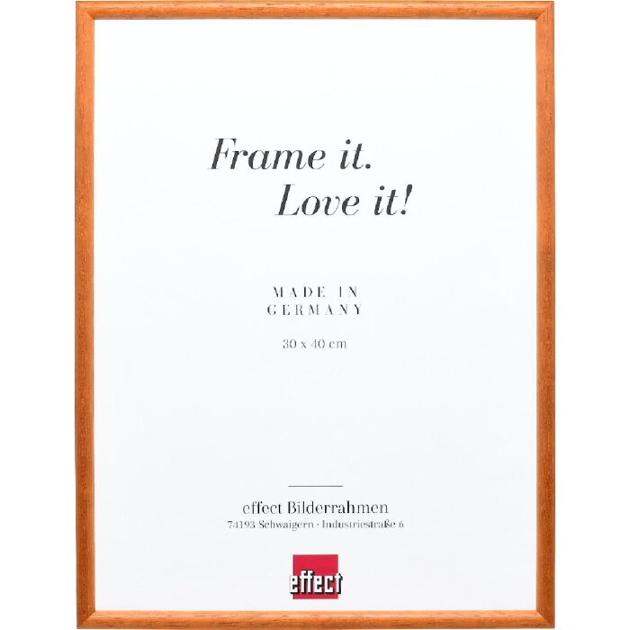 Эффектная рамка из массива дерева профиль 20 орех коричневый 10,5x14,8 см музейное стекло