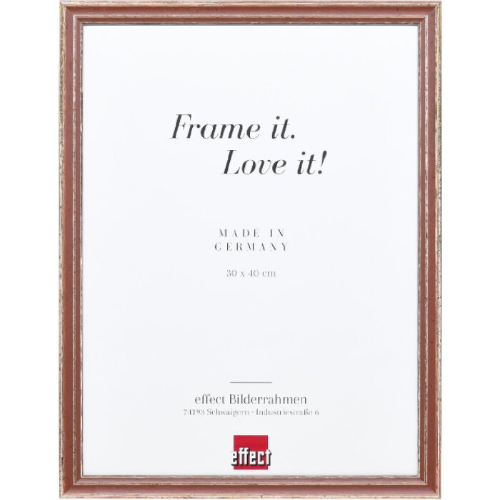 Эффектная деревянная рамка профиль 38 коричневый 10,5x14,8 см антибликовое стекло