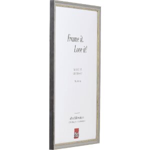 Effect Massiv-Holzrahmen Profil 25 grau 10,5x14,8 cm Acrylglas