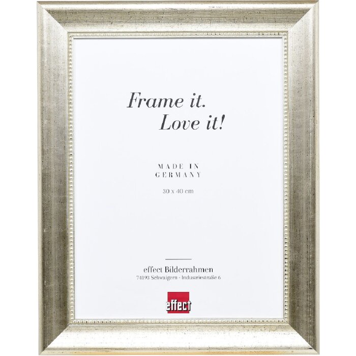 Effect Holzrahmen Profil 95 silber 10,5x14,8 cm Antireflexglas
