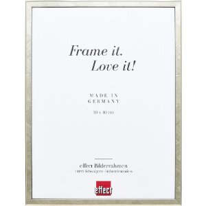 Effect Massiv-Holzrahmen Profil 29 silber 13x13 cm Klarglas
