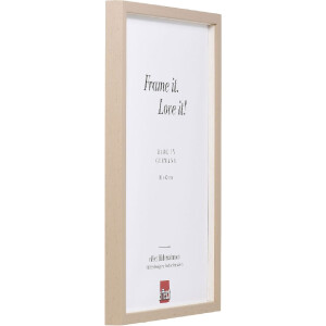 Эффектная деревянная рамка профиль 35 светло-коричневый 13x13 см обычное стекло + разделитель