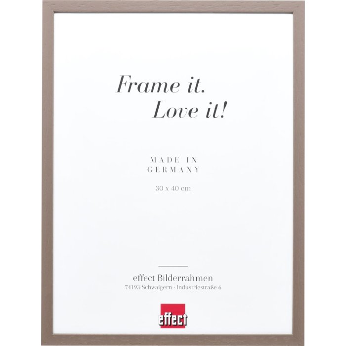 Effect Holzrahmen Profil 35 braun 13x13 cm mit Museumsglas