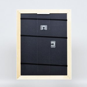 Effect Holz-Barockrahmen Profil 37 weiß 13x13 cm Museumsglas