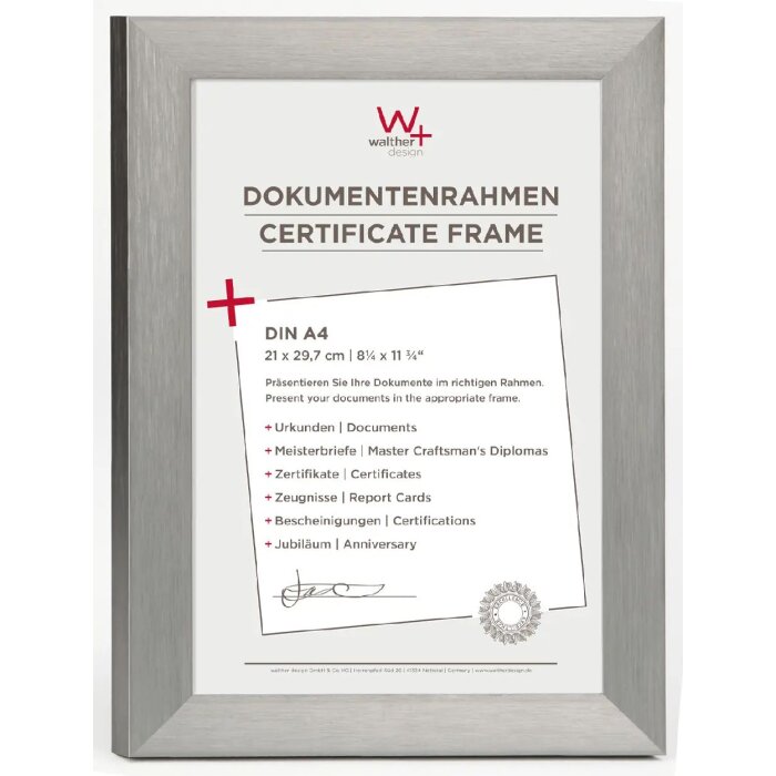 Алюминиевая рамка ALULINE - 21x29,7 см - сталь DIN A4