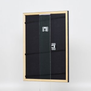Effect Holzrahmen Profil 38 grau 13x18 cm mit Antireflexglas