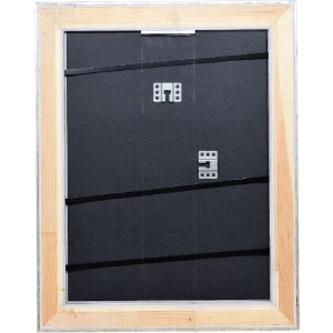 Effect Holzrahmen Profil 95 silber 13x18 cm mit Antireflexglas