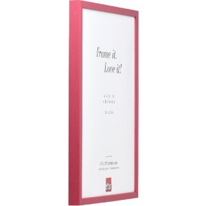 Эффектная деревянная рамка профиль 35 красный 14,8x21 см антибликовое стекло