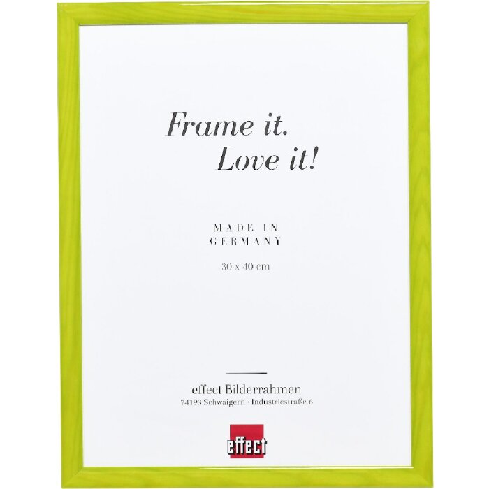 Эффектная деревянная рамка профиль 89 зеленый 14,8x21 см музейное стекло