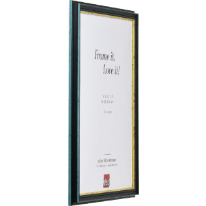 Эффектная деревянная рамка профиль 21 синий 14,8x21 см музейное стекло