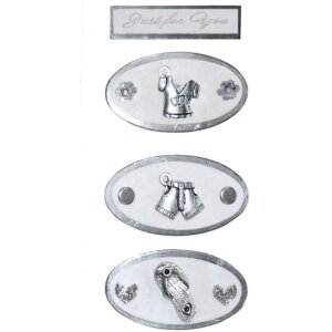 HERMA Creative 3D Sticker Silberembleme II für...