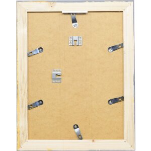 Эффектная фоторамка из массива дерева 2240 серая 15x20 см обычное стекло