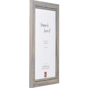 Эффектная фоторамка из массива дерева 2240 серая 18x24 см музейное стекло