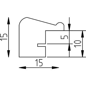 Effect Massiv-Holzrahmen Profil 22 braun-gold 18x27 cm Klarglas