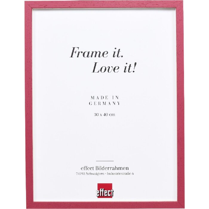 Эффектная деревянная рамка профиль 35 красный 18x27 см обычное стекло + разделитель