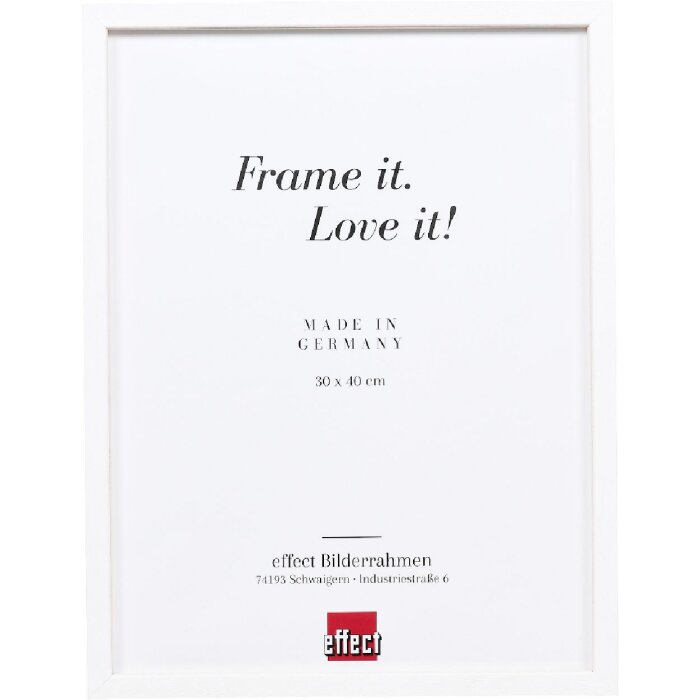 Эффектная деревянная рамка профиль 35 белый 18x27 см обычное стекло + разделитель