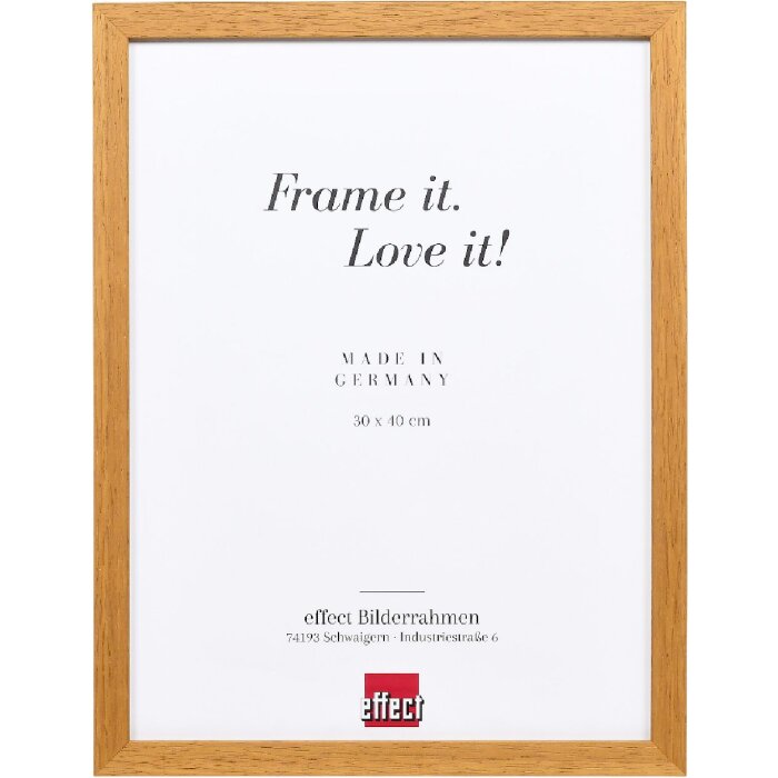 Эффектная деревянная рама профиль 33 дуб 18x27 см акриловое стекло