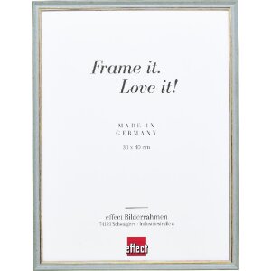 Effect Massiv-Holzrahmen Profil 25 blau 20x20 cm Klarglas