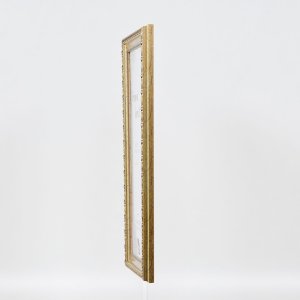 Effect Holz-Barockrahmen Profil 37 antiksilber 20x20 cm Museumsglas