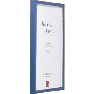 Эффектная деревянная рамка профиль 35 синий 20x25 см обычное стекло + разделитель