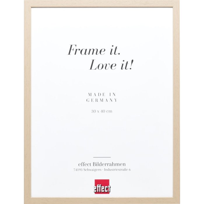 Effect Holzrahmen Profil 35 hellbraun 20x28 cm mit Antireflexglas