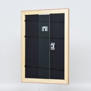 Effect Holz-Barockrahmen Profil 37 antiksilber 20x28 cm Museumsglas