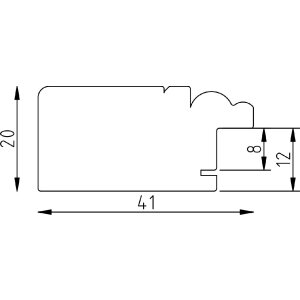 Эффектная фоторамка из массива дерева 2240 белая 20x30 см музейное стекло