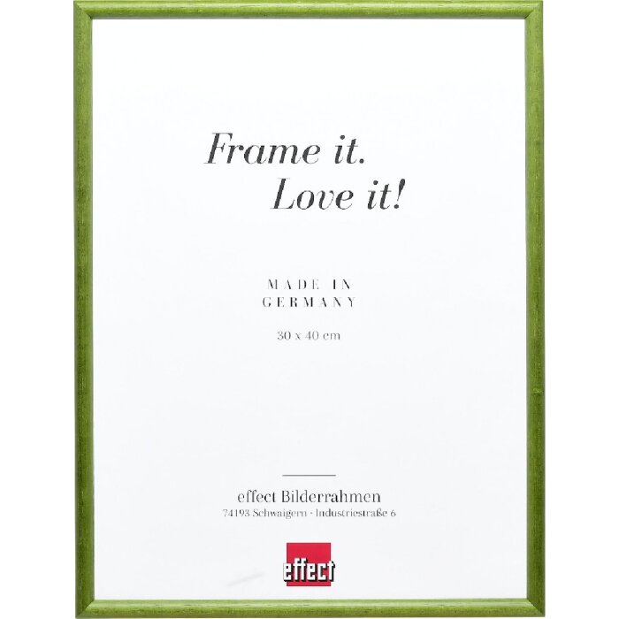 Эффектная рамка из массива дерева профиль 20 пихта зеленая 21x28 см обычное стекло