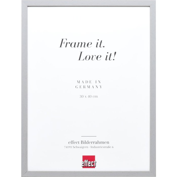 Effect Holzrahmen Profil 35 hellgrau 21x28 cm Acrylglas