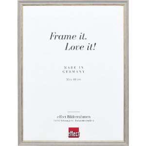 Effect Massiv-Holzrahmen Profil 25 grau 23x70 cm mit Antireflexglas