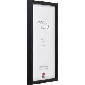 Эффектная деревянная рама профиль 35 черный 23x70 см обычное стекло + разделитель