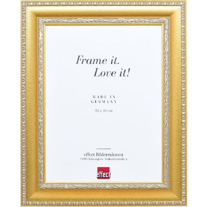 Effect Barock Bilderrahmen Profil 31 gold 23x70 cm Klarglas