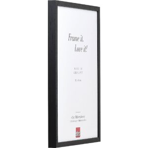 Эффектная деревянная рамка профиль 35 черный 24x30 см обычное стекло