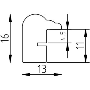 Effect Holzrahmen Profil 23 hellbraun 24x30 cm mit Museumsglas