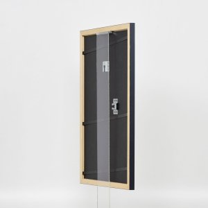 Effect Holzrahmen Profil 38 grau 25x30 cm Normalglas