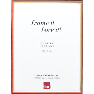Effect Holzrahmen Profil 23 rot 25x30 cm mit Antireflexglas